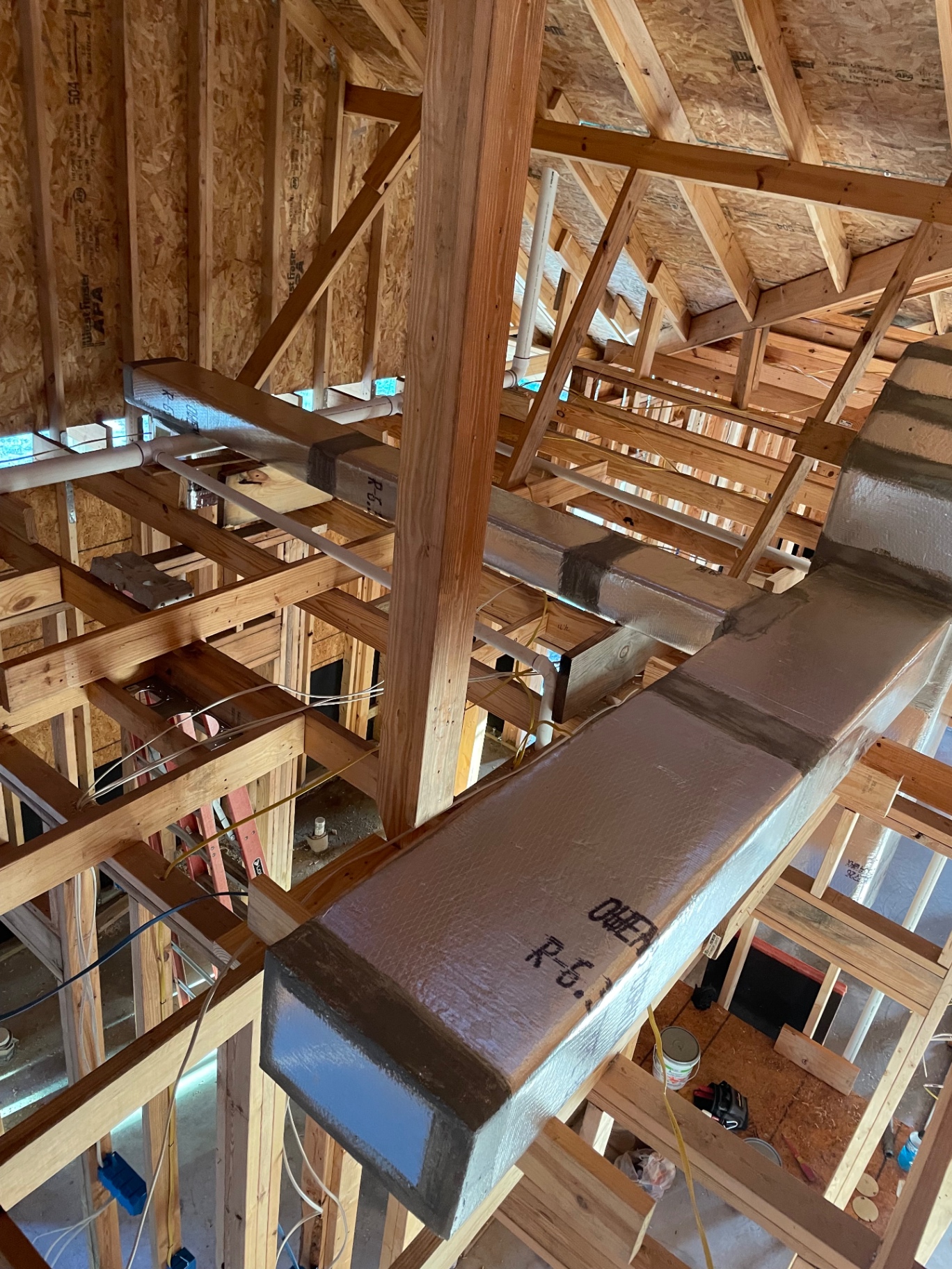 Duct layout engineered for balanced airflow throughout a two-story South Texas home